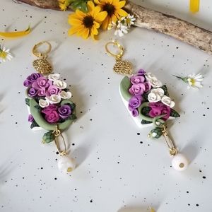 Handcrafted polymer clay earrings
